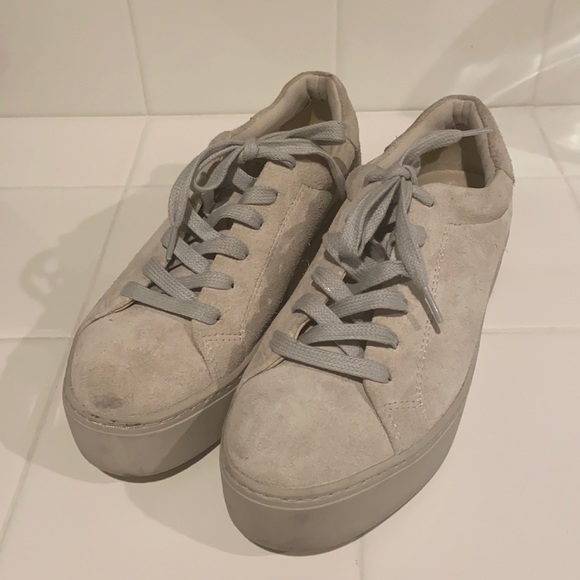 VAGABOND “JESSIE” CREAM SUEDE PLATFORM SNEAKER 37 - Picture 4 of 7